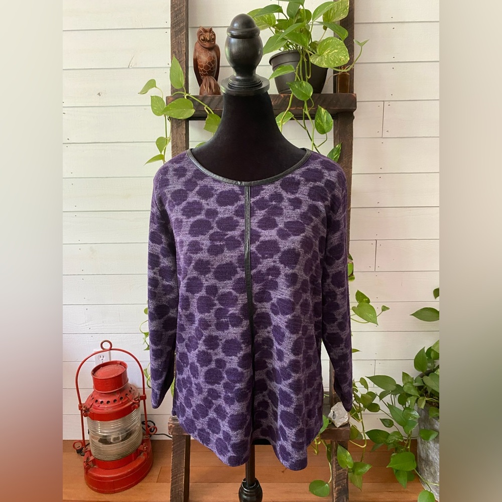 Cathy Daniels: Purple Animal Print Sweater